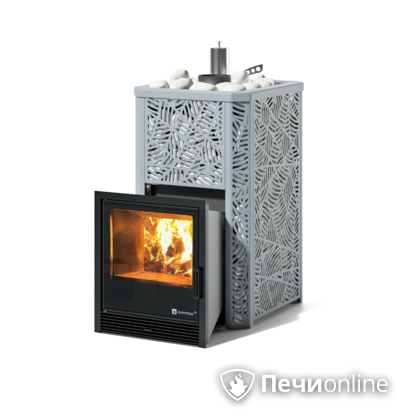 Дровяная печь-каменка ИзиСтим Ялта 15 (Хохлома), AISI 321 в Казани